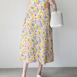 Calico Sleeveless Round Neck Print Dress