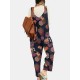 Tribal Flower Print Wide Leg Jumpsuit For Women