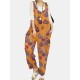 Tribal Flower Print Wide Leg Jumpsuit For Women