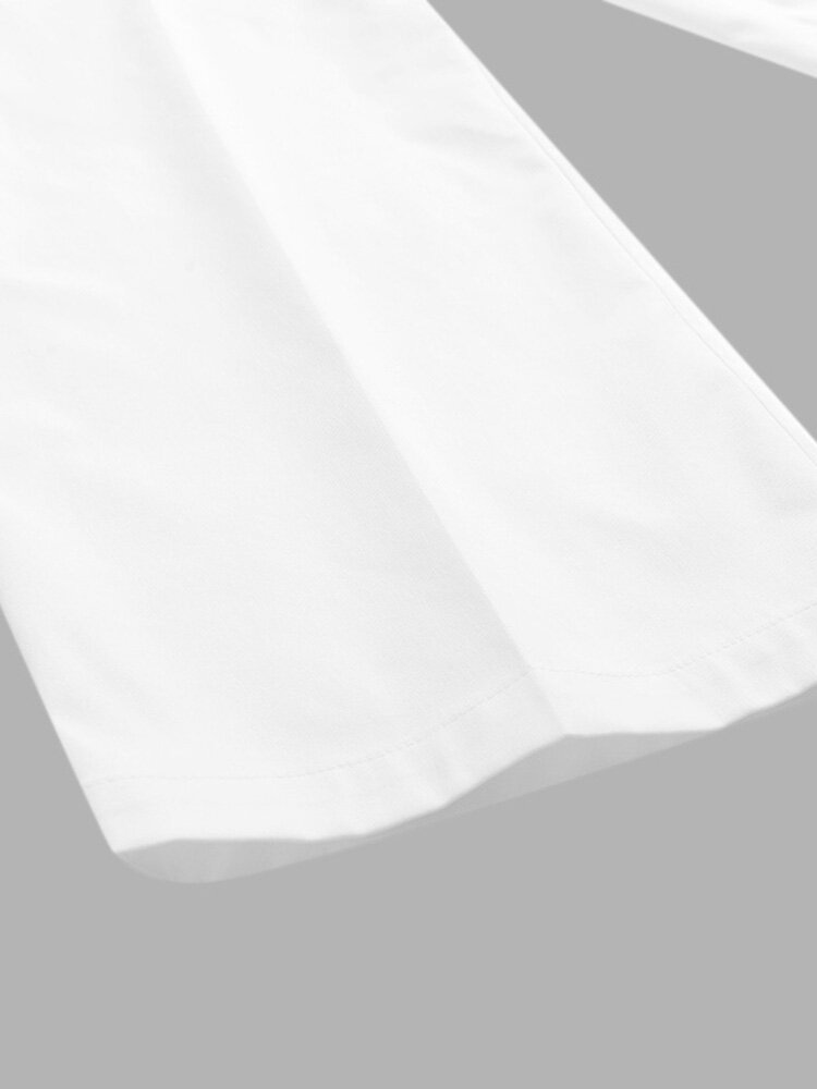 Women Zipper Pleated Commute Button Side Pocket Solid Casual Pants Women Zipper Pleated Commute Button Side Pocket Solid Casual Pants