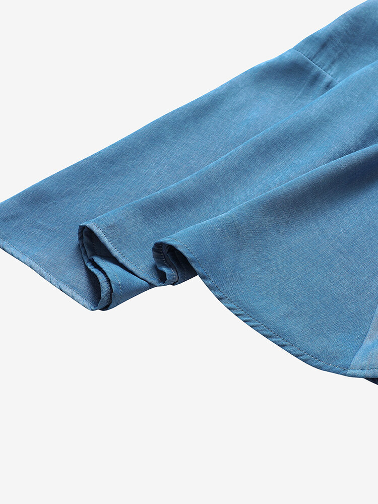 Leisure Solid Ruffle Wide Leg Pocket Pants Leisure Solid Ruffle Wide Leg Pocket Pants