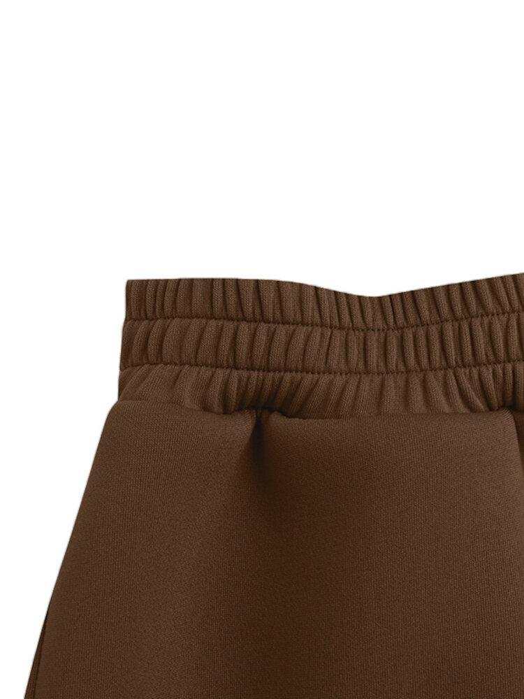 Women Turtleneck Solid Color Ankle Length Zipper Elastic Waist Two Piece Sets Women Turtleneck Solid Color Ankle Length Zipper Elastic Waist Two Piece Sets