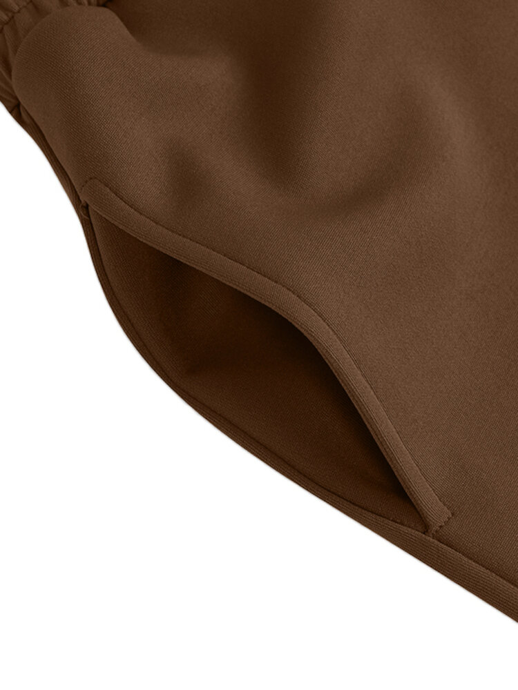 Women Turtleneck Solid Color Ankle Length Zipper Elastic Waist Two Piece Sets Women Turtleneck Solid Color Ankle Length Zipper Elastic Waist Two Piece Sets