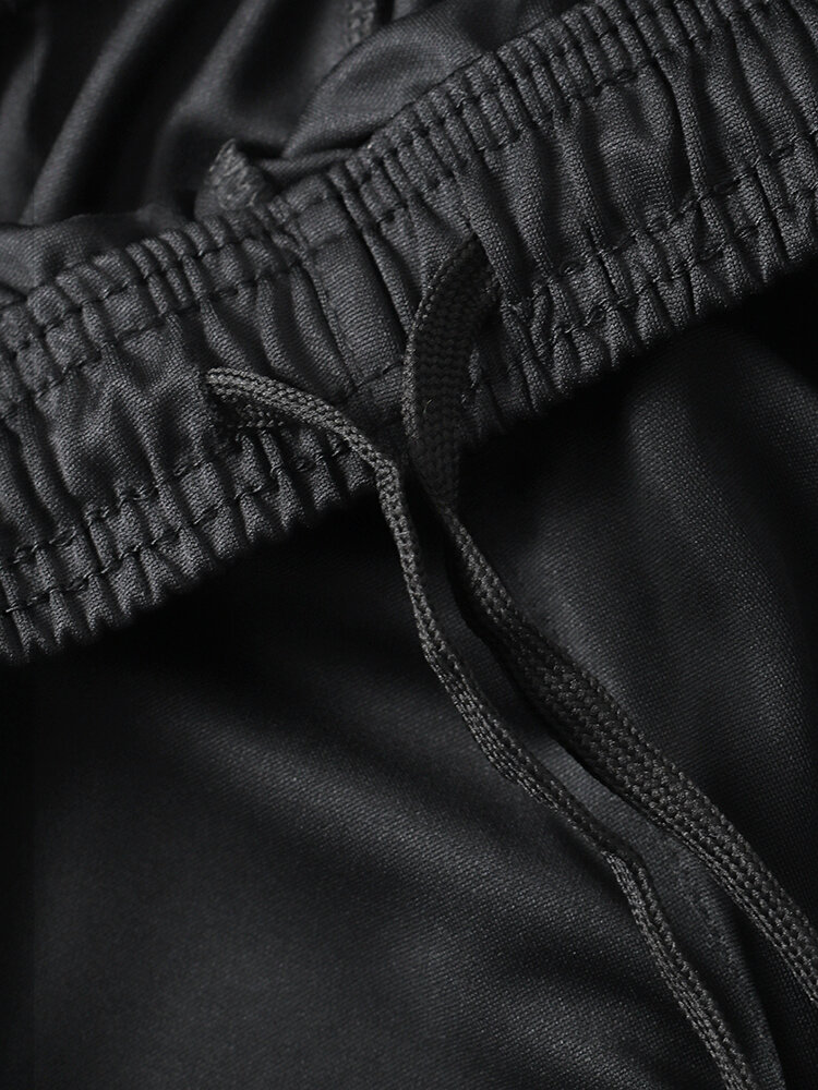 Side Letter Fitting Mid Rise Ankle Length Drawstring Sports Pants Side Letter Fitting Mid Rise Ankle Length Drawstring Sports Pants